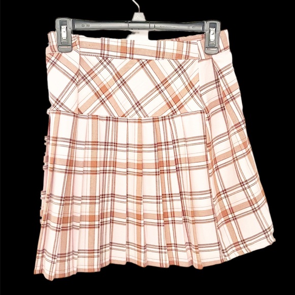 Pink Jolt Plaid Wrap Skirt - Picture 4 of 7